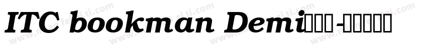 ITC bookman Demi半粗体字体转换